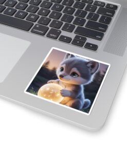 Wolf Cub Kiss-Cut Stickers | Cute Animal Lovers Decor & Gift