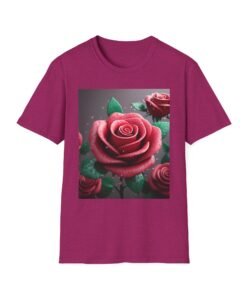 Romantic Floral T-Shirt – Gift for Her, Casual Wear, Couples & Flower Lovers.