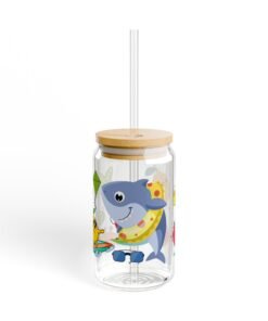 Fun Kids Sipper Cup – 16oz, Eco-Friendly, Shark & Fish Theme